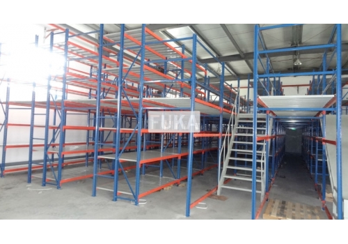 Heavy Duty Shelving with Mezzanine Floor